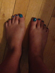 My very pudgy toes. 